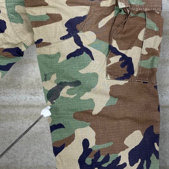 Vintage Military Woodland Camo Tactical Pants Baggy Wide Leg Small Regular 90s - Picture 6 of 10